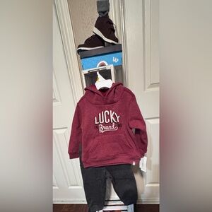 Lucky Brand Kids Maroon Hoodie